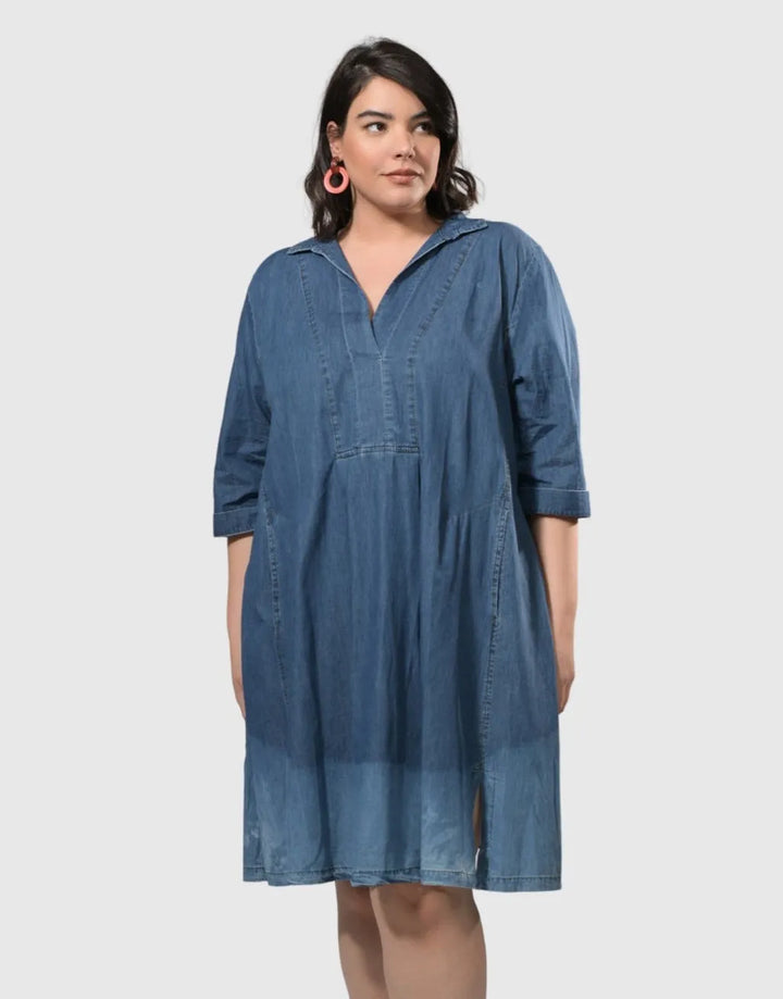 Pas Ombré Swing Dress, Denim