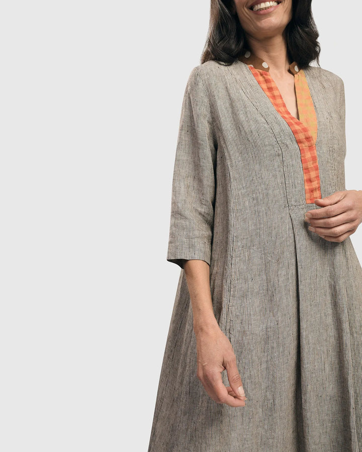 Cool Breeze Linen Maxi Dress, Ecru