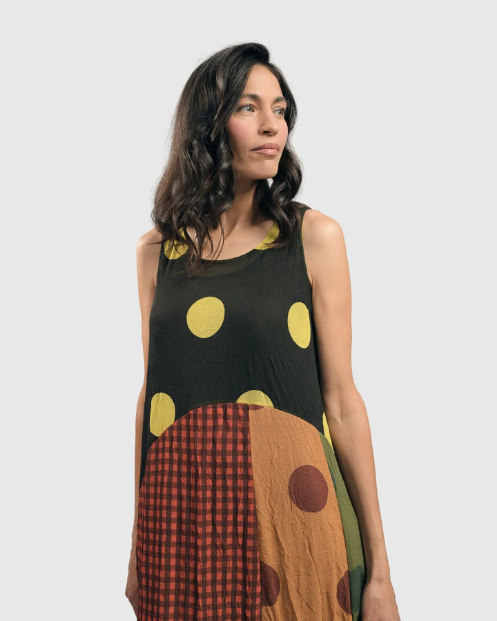 Molly Soft Tulle Sleeveless Maxi Dress, Mix