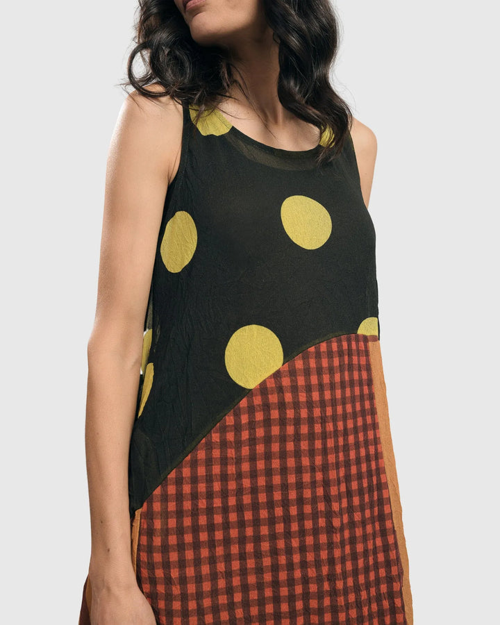 Molly Soft Tulle Sleeveless Maxi Dress, Mix