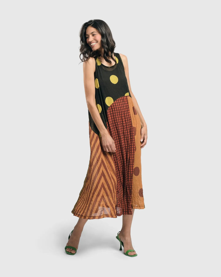 Molly Soft Tulle Sleeveless Maxi Dress, Mix