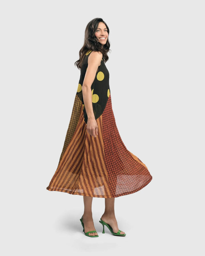 Molly Soft Tulle Sleeveless Maxi Dress, Mix