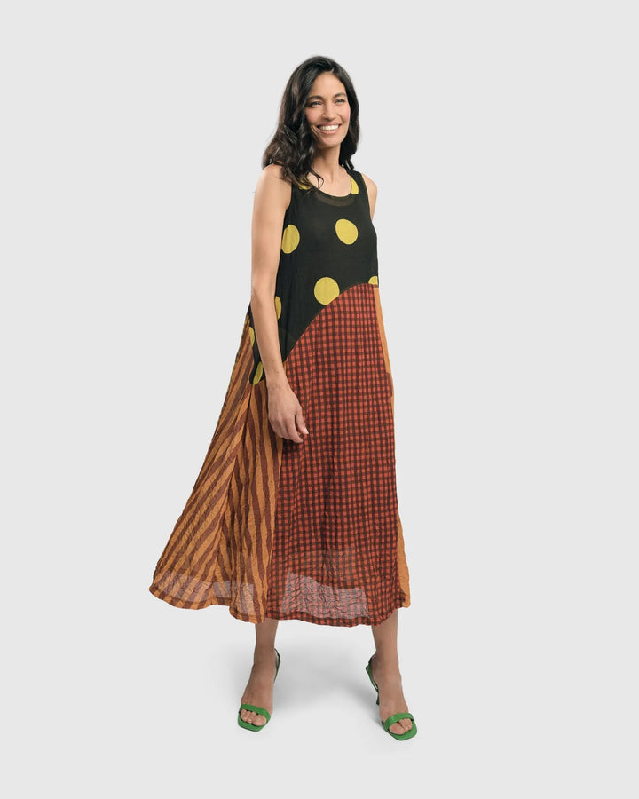 Molly Soft Tulle Sleeveless Maxi Dress, Mix