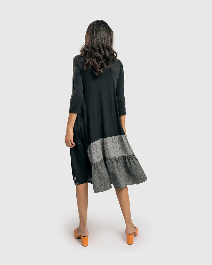 Ayla Cupro Swing Dress, Roses