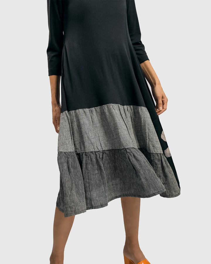 Ayla Cupro Swing Dress, Roses