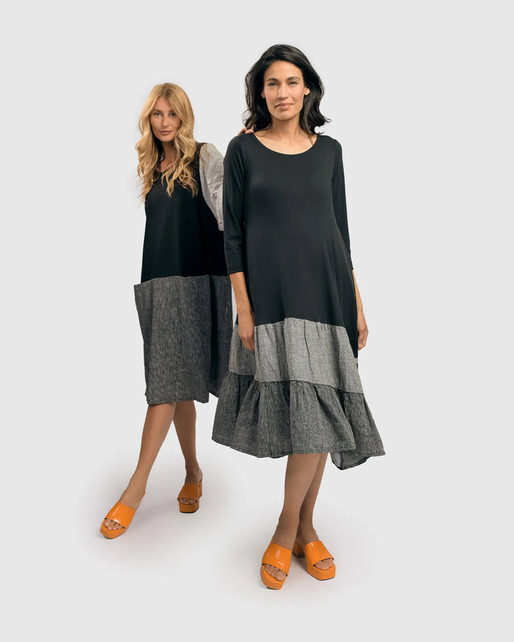 Ayla Cupro Swing Dress, Roses