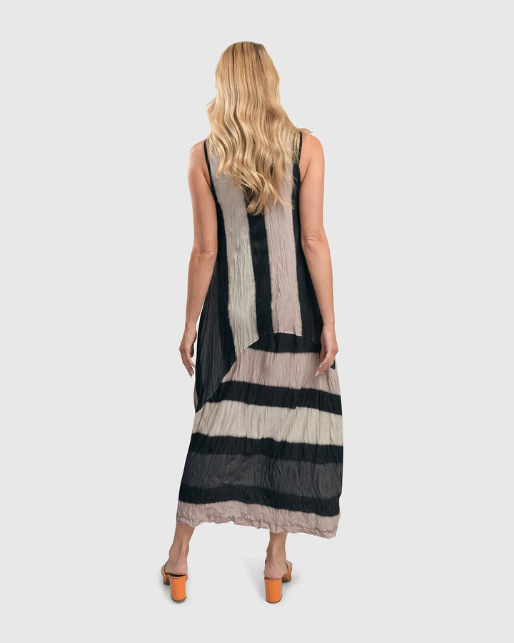 Charlie Crinkle Tank Dress, Stripe