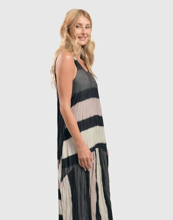 Charlie Crinkle Tank Dress, Stripe