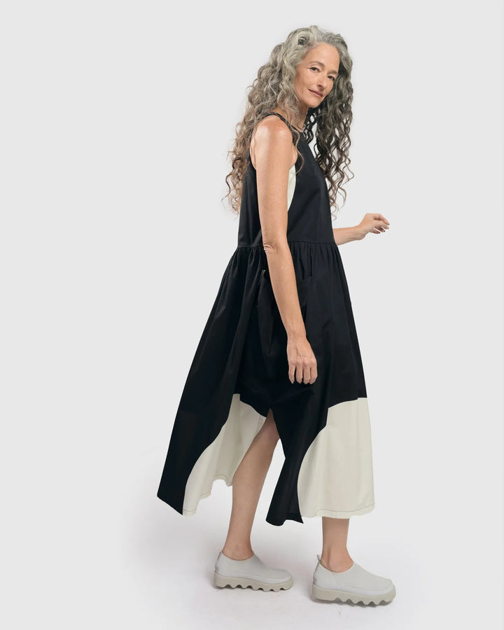 SLEEVELESS MAXI DRESS, BLACK