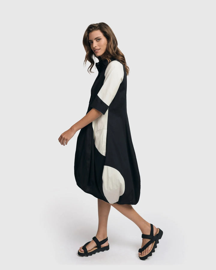 Urban Dawn Wonderful Dress, Black/white