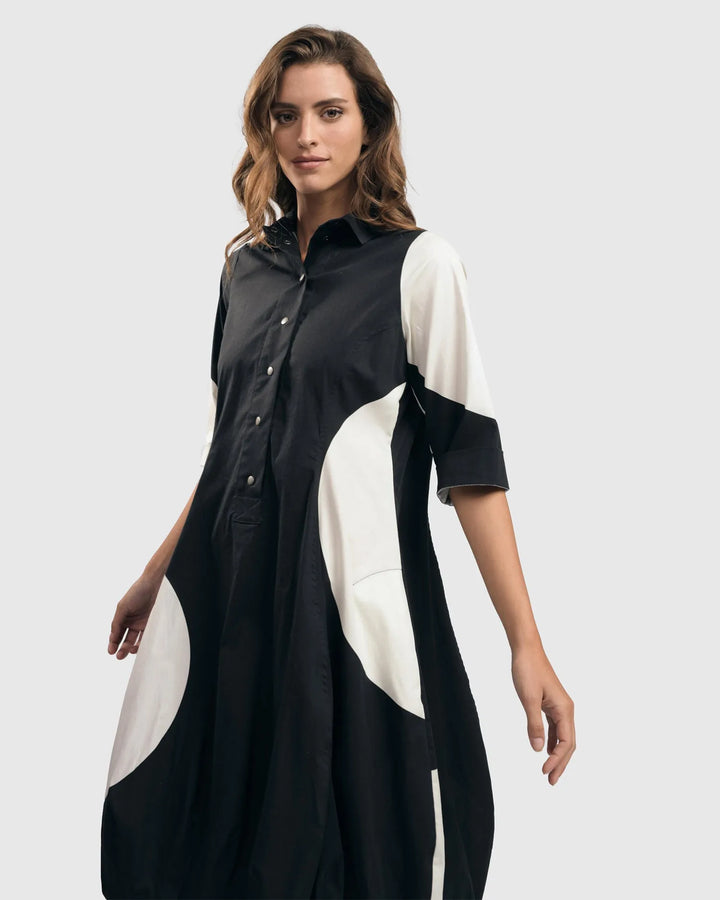 Urban Dawn Wonderful Dress, Black/white