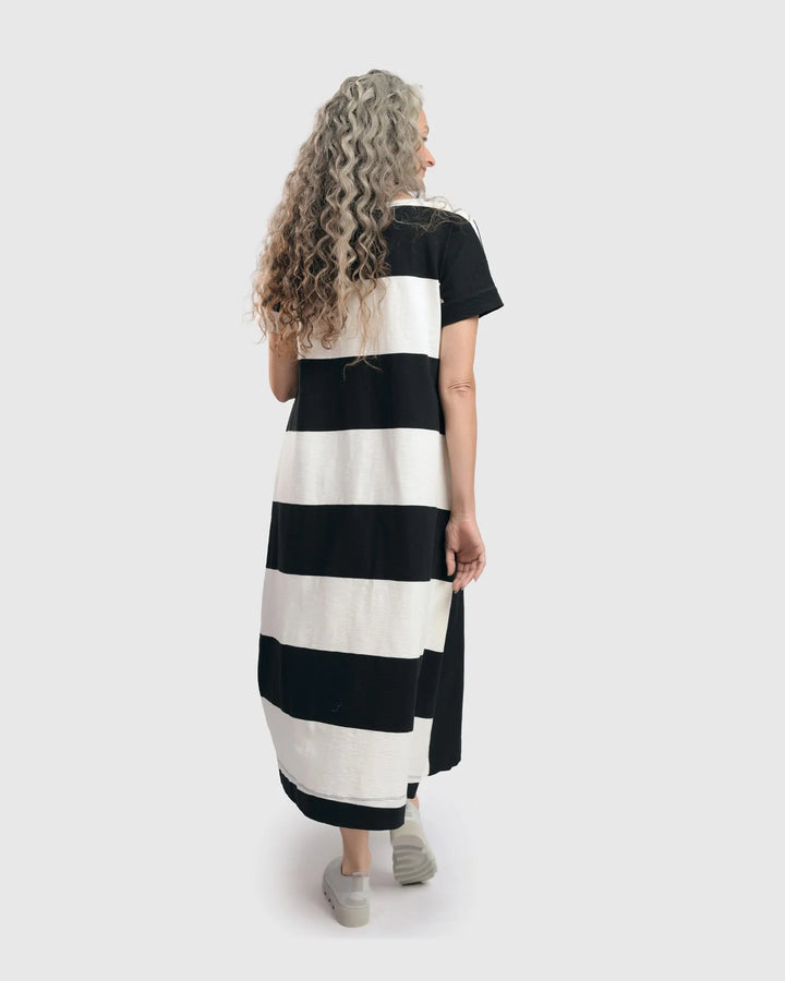 Urban Anna Stripe A-line Maxi Dress, White/black