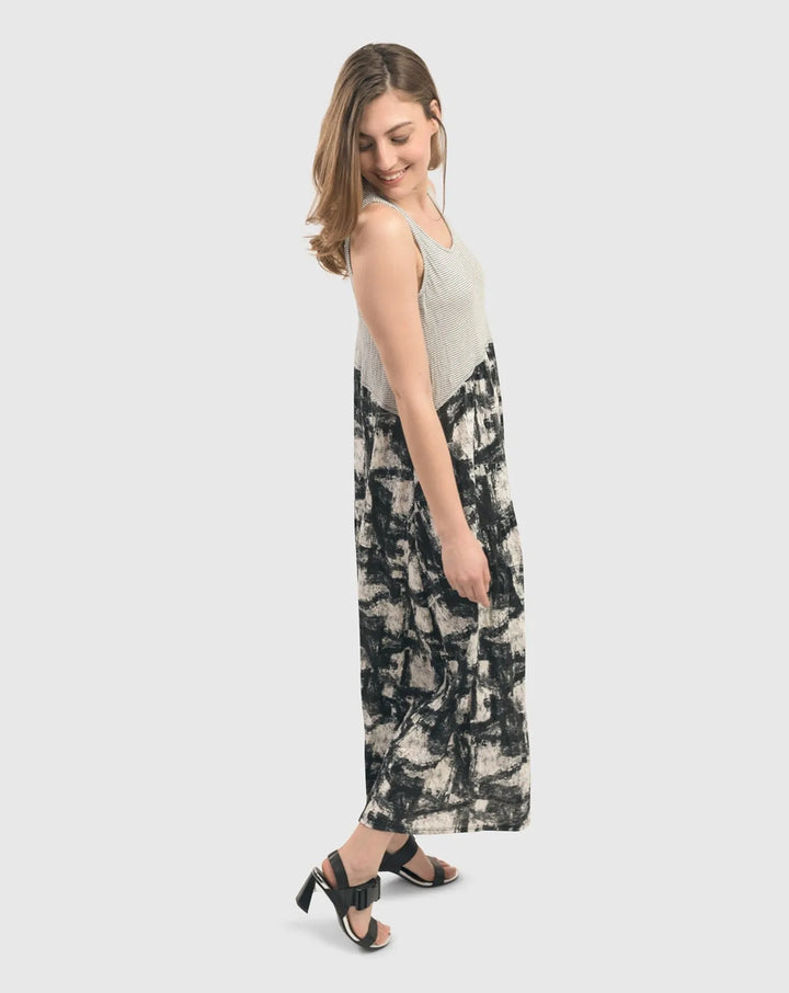 Marble Crinkle Tank Dress for older women
