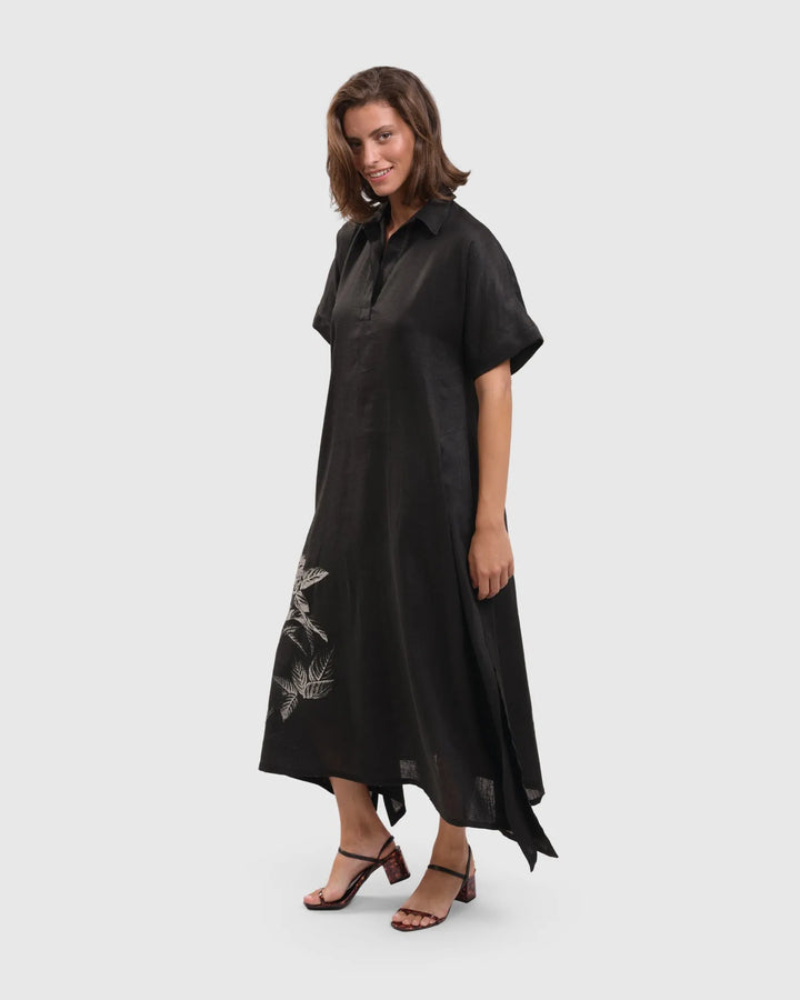 Summer Rose Maxi Dress, Black