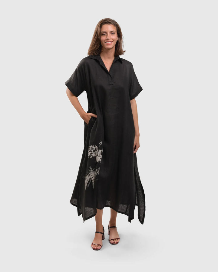 Summer Rose Maxi Dress, Black