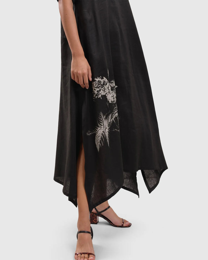 Summer Rose Maxi Dress, Black