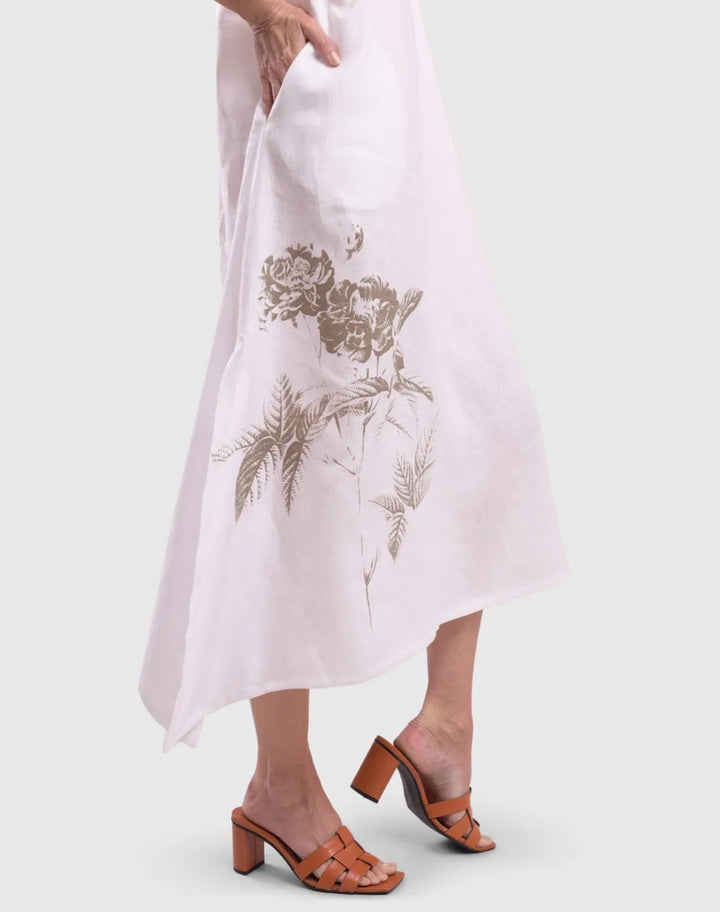 Summer Rose Maxi Dress, White