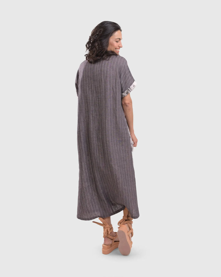 Skyline V-neck Maxi Dress, Fog