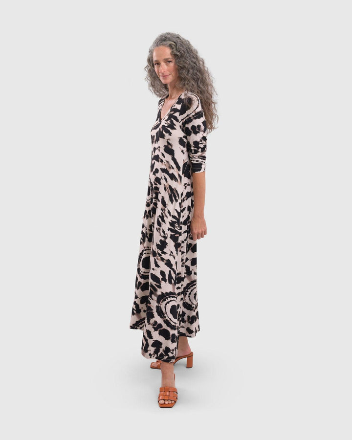 Dian Swing Maxi Dress, Tribal - Alembika Designer Women's Clothing