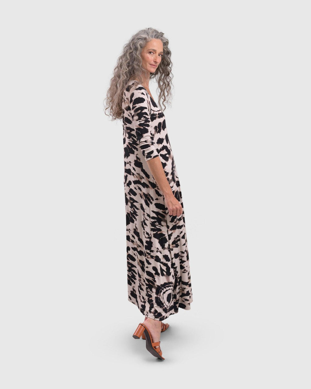 Dian Swing Maxi Dress, Tribal - Alembika Designer Women's Clothing