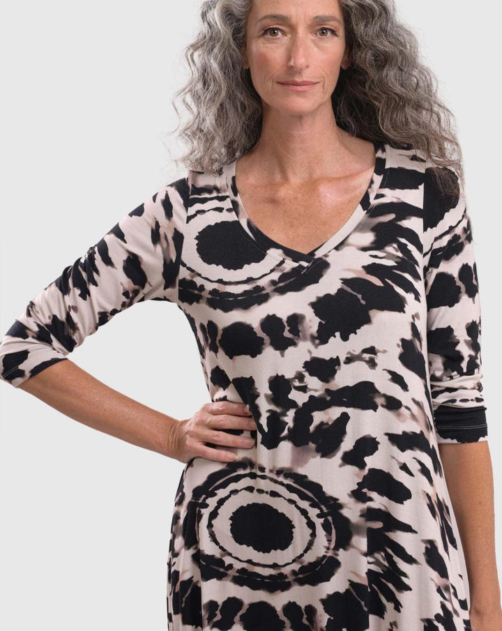 Dian Swing Maxi Dress, Tribal - Alembika Designer Women's Clothing