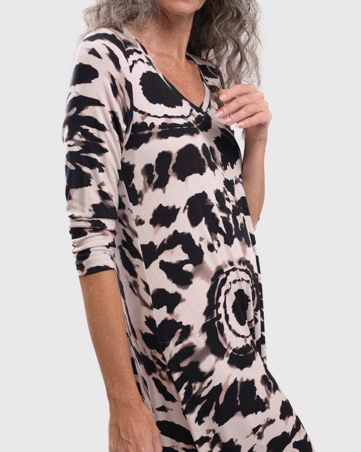 Dian Swing Maxi Dress, Tribal - Alembika Designer Women's Clothing