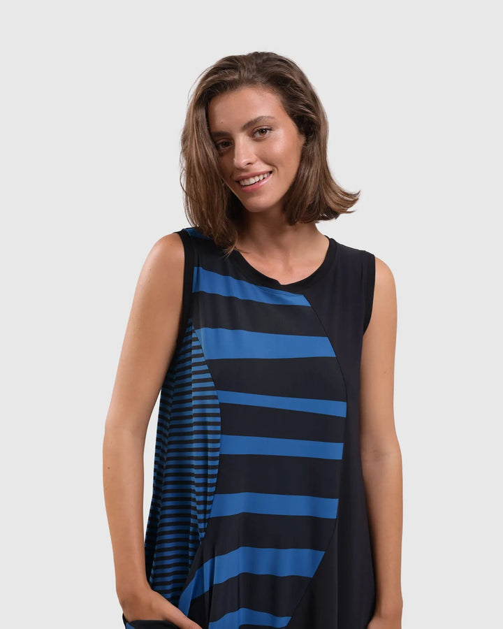 Tekbika Wave Maxi Dress, Ocean