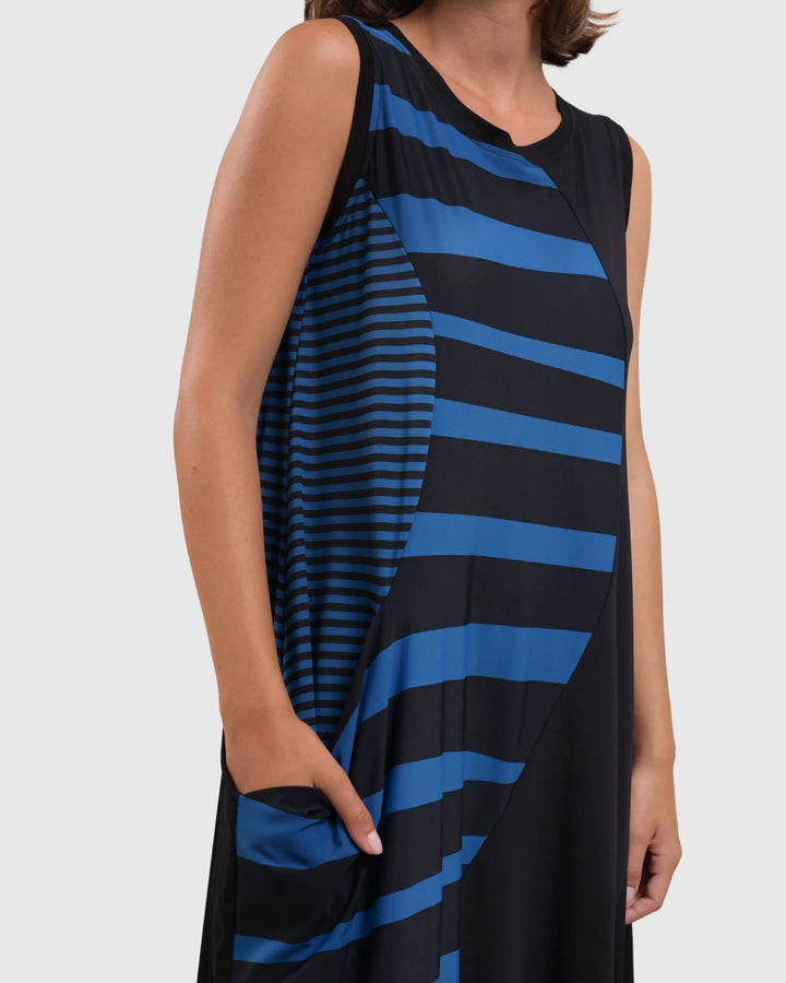 Tekbika Wave Maxi Dress, Ocean