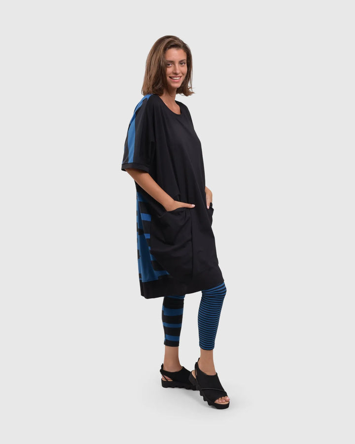 Tekbika Stripe Leggings, Ocean