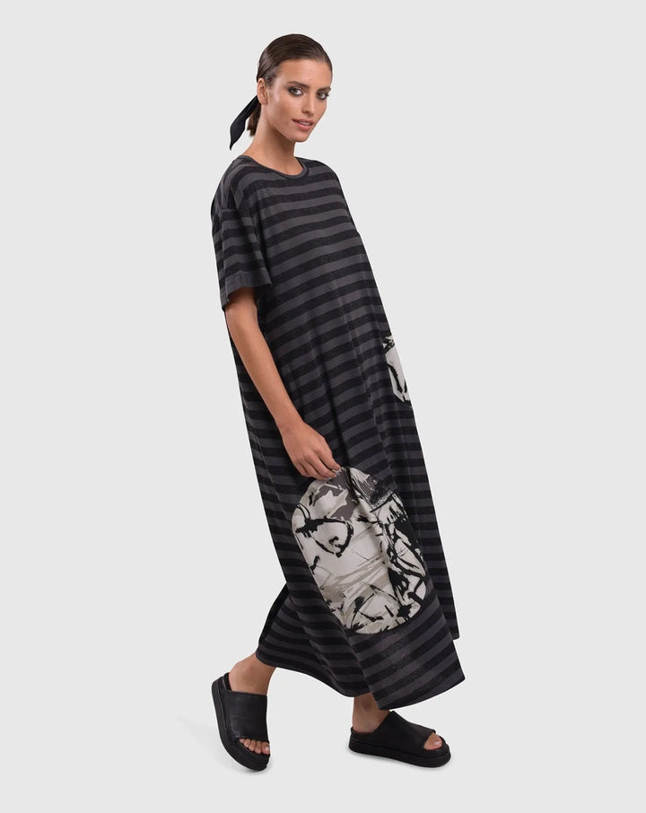 Urban Stripe Maxi Dress, Moon