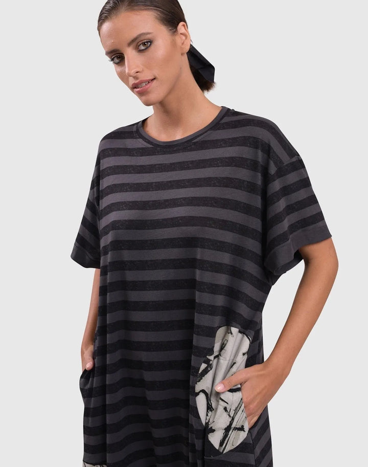 Urban Stripe Maxi Dress, Moon