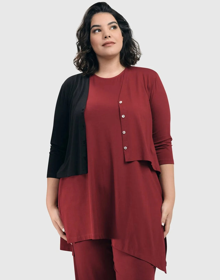 Essential Sleeveless Tunic Top, Plum