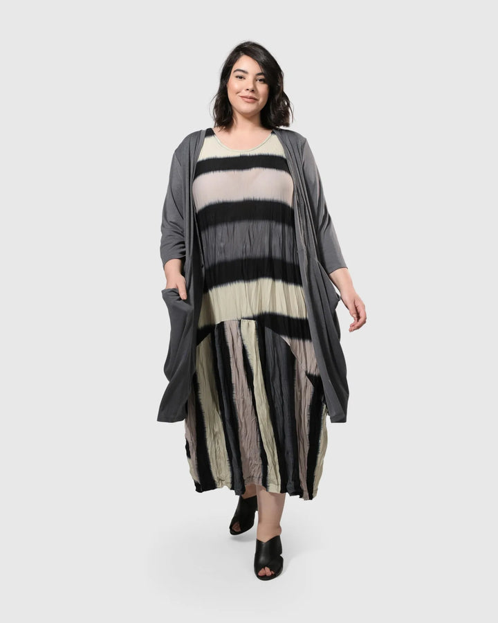 Charlie Crinkle Tank Dress, Stripe