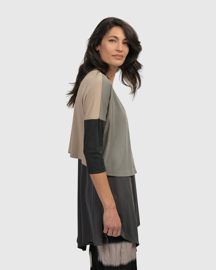 Essential Colorblock Cupro Cardigan, Multi