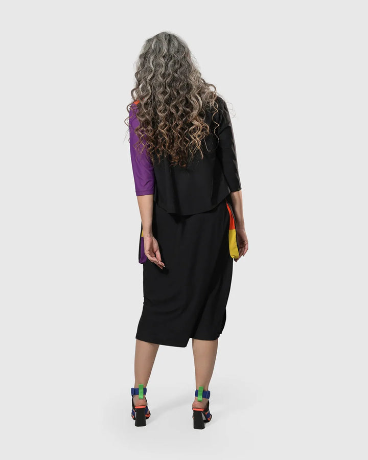 Tekbika Colorblock Crop Cardigan Jacket, Multi