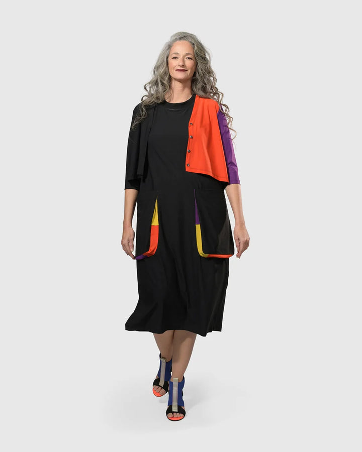 Tekbika Colorblock Crop Cardigan Jacket, Multi