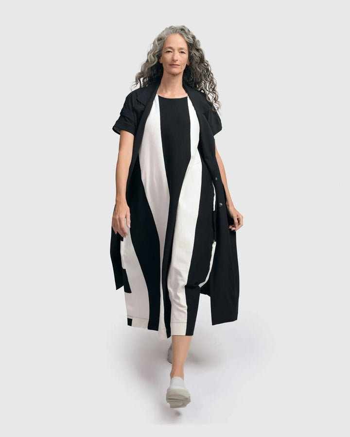 Urban Anna Stripe A-line Maxi Dress, White/black