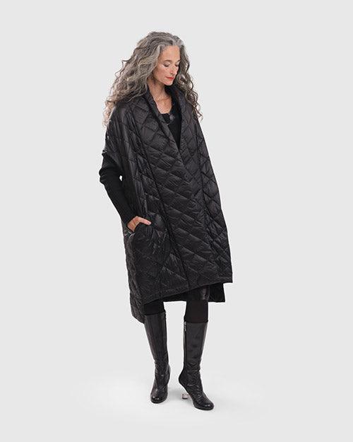 Ether Clutch Coat, Black - Alembika Designer Women's Clothing