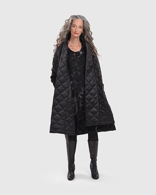 Ether Clutch Coat, Black - Alembika Designer Women's Clothing