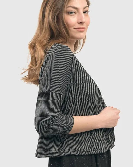 Sprinkle Crinkle Crop Cardy, Black