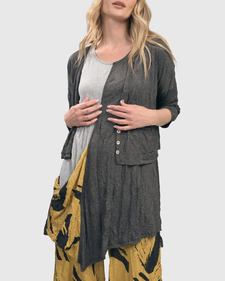 Kia Crinkle Tunic Top, Yellow