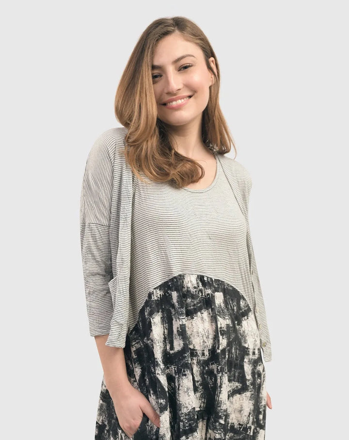 Marble Crinkle Tank Dress for older women