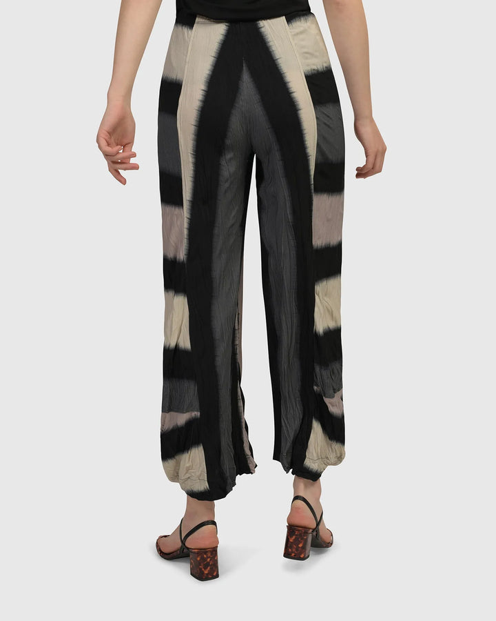 Jess Crinkle Punto Pants, Stripe