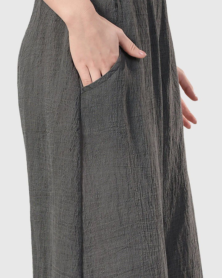 Dana Palazzo Pants, Dove grey