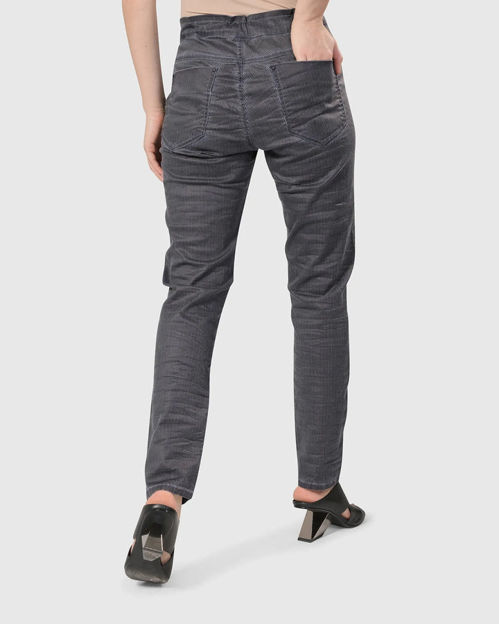 Pinstripe Iconic Stretch Jeans, Navy Wash