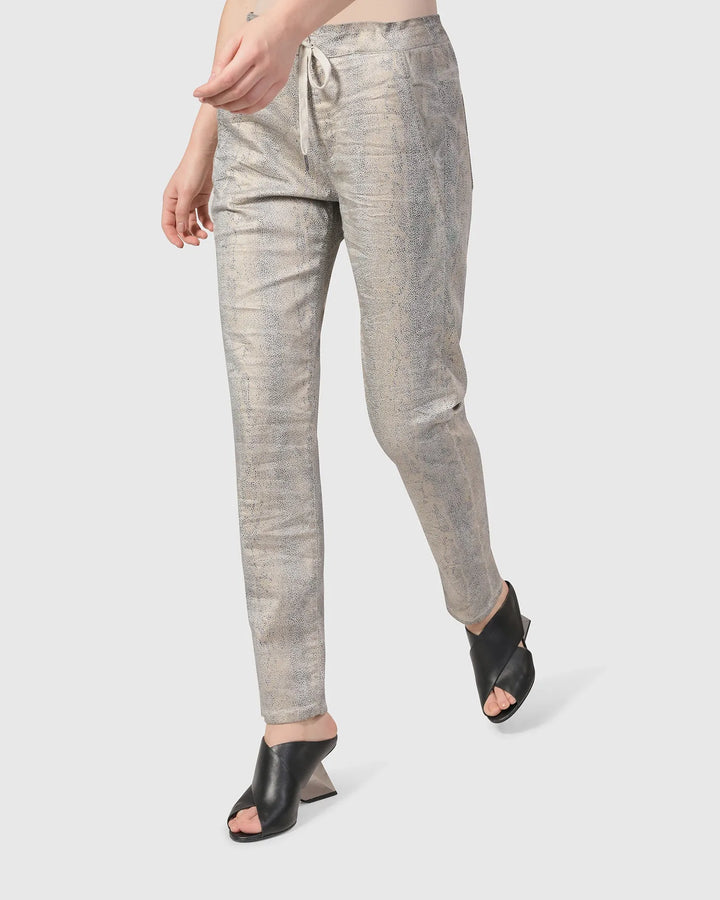 Snake Iconic Stretch Jeans, Ecru