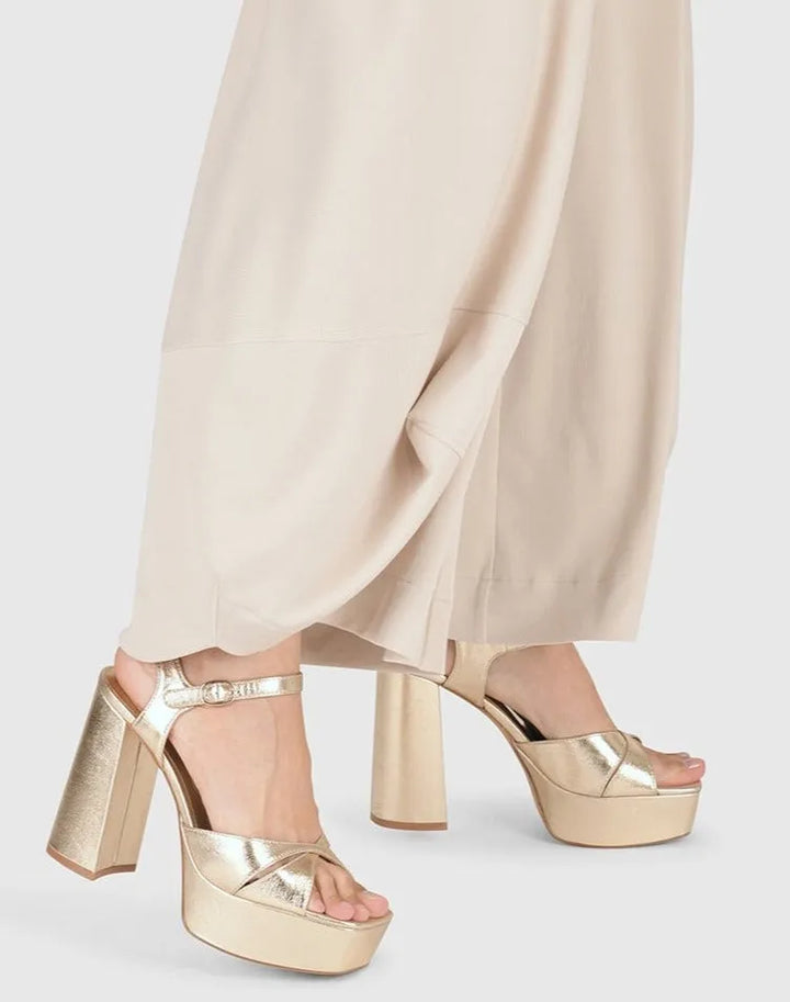 Essential Go-To Cupro Punto Pants, Ivory