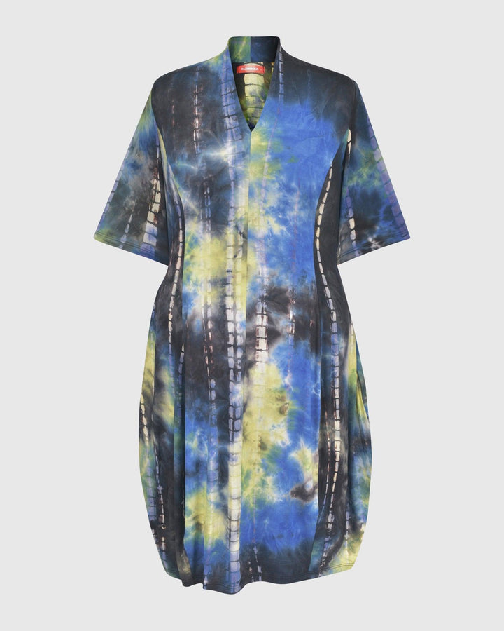 Carla Cocoon Midi Dress, Tie Dye - Alembika Designer Women's Clothing