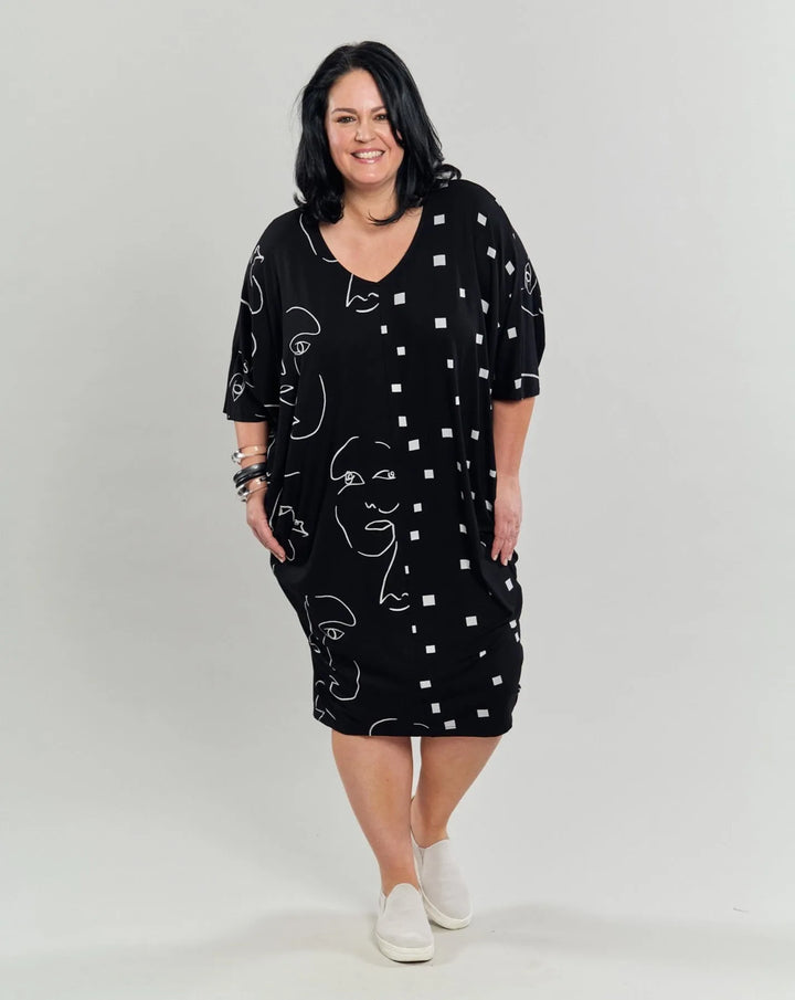 Jax Dolman Midi Dress, Mix