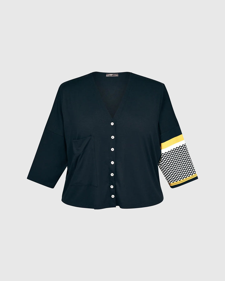 Kenna Crop Cardigan, Circles